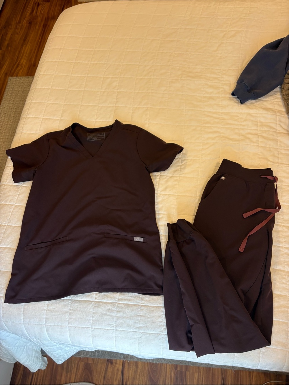 Figs Espresso Top and Jogger bottom